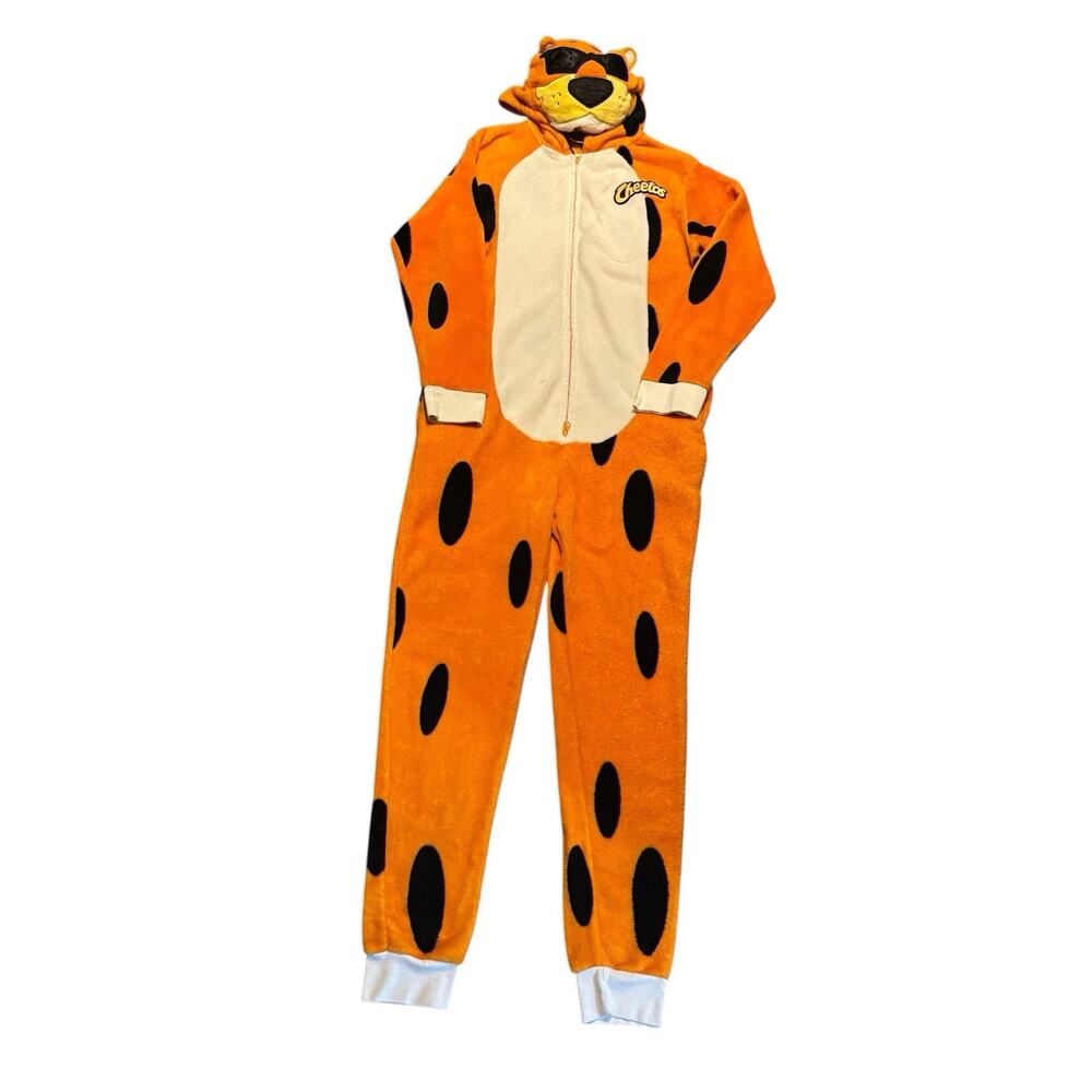 Cheetos Chester Cheetah Adult Size Small Fleece Body Suit Costume Pajama Hoodie